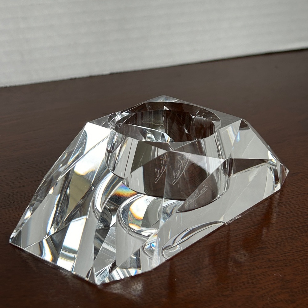 Rosenthal Crystal Votive Cut Half Round Candle Holder